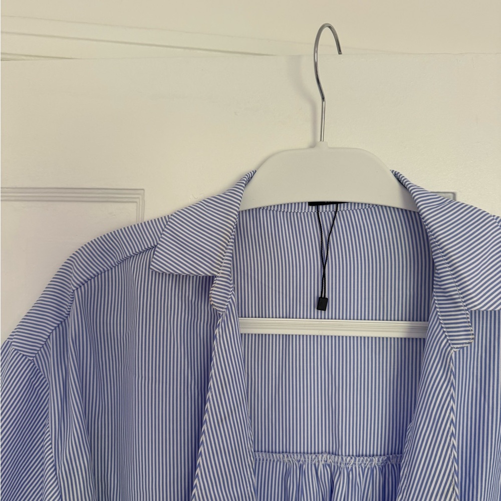 Nastygal - Blue Striped Women's Shirt